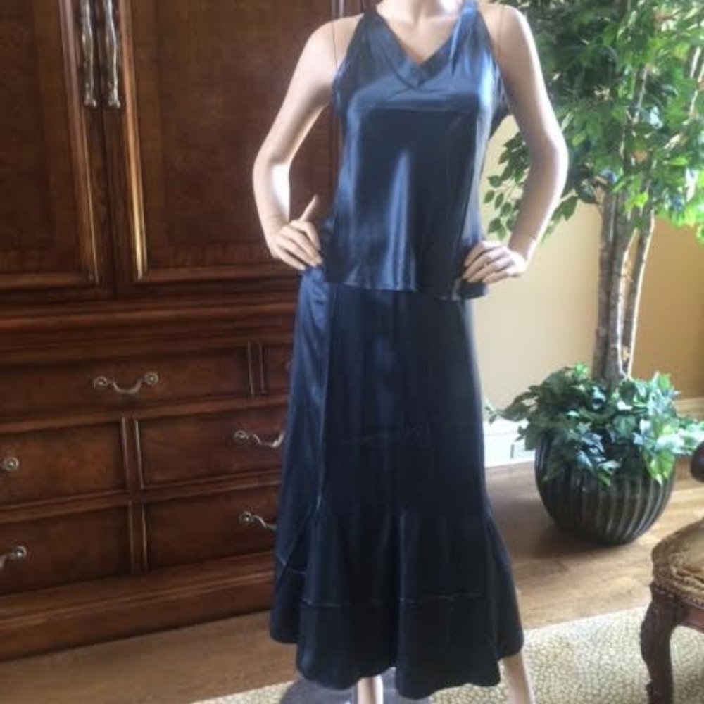 NWOT *EILEEN FISHER* COBALT BLUE TANK AND LONG MAXI SKIRT